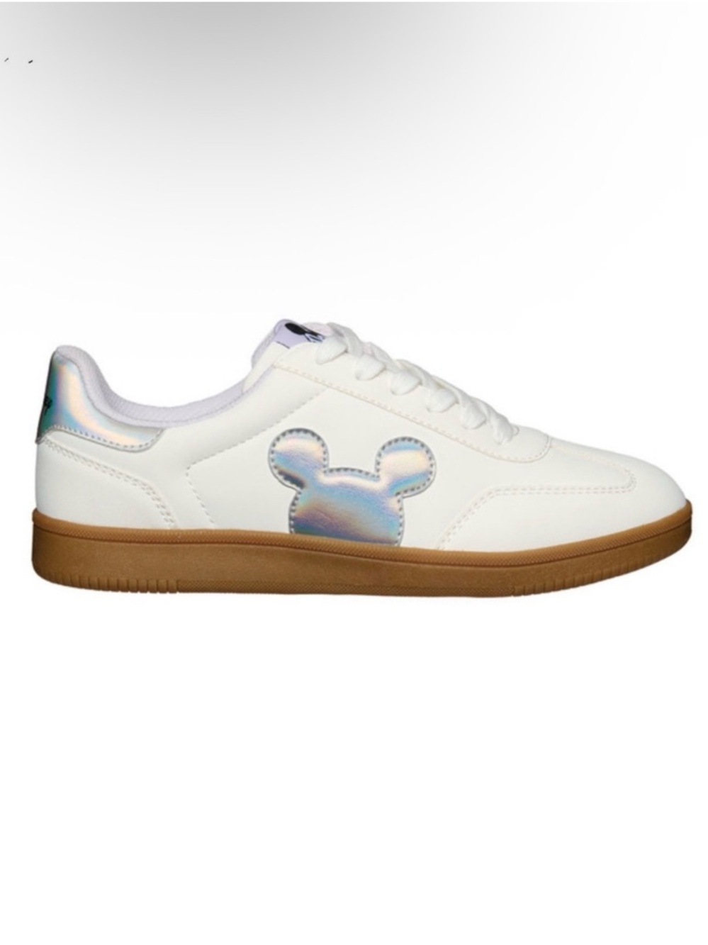 Aldi Disney White Sneakers with Iridescent Mickey